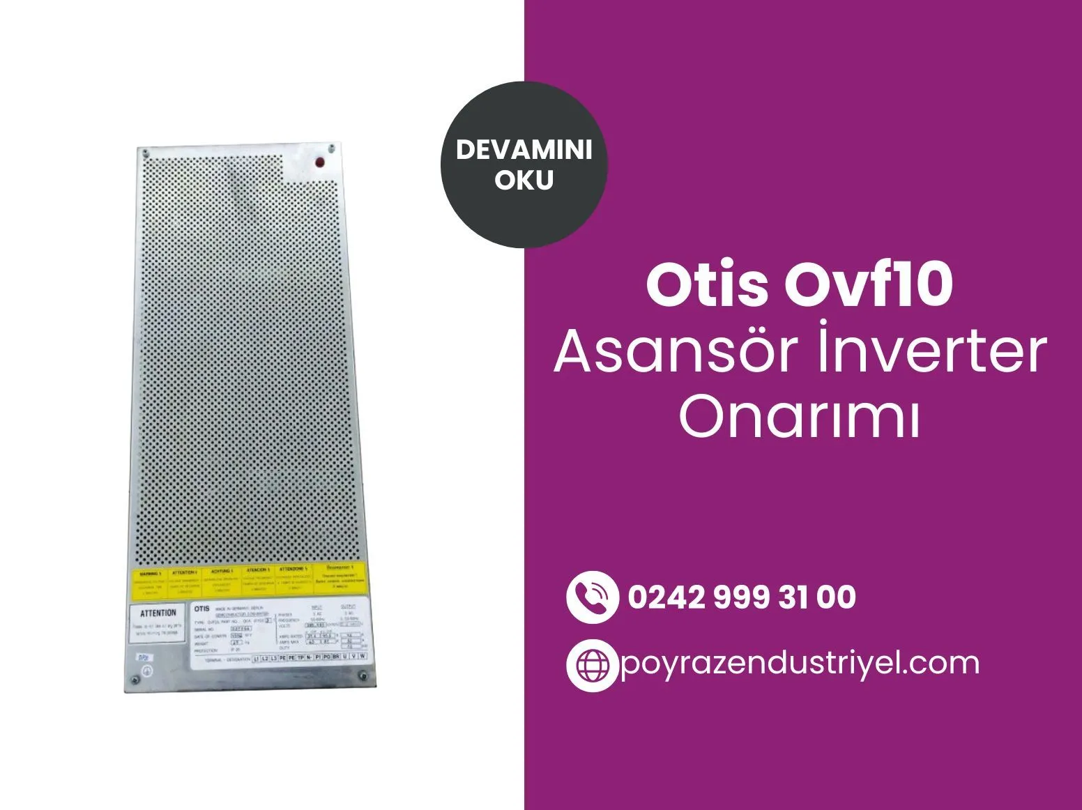 Otis Ovf10 Asansör İnverter Onarımı